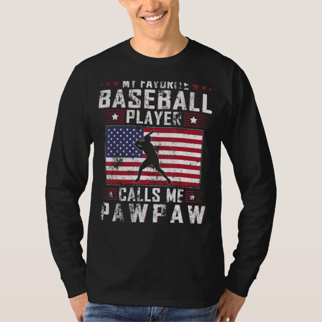 Mens My Favorite Baseball Player Calls Me Pawpaw F T-Shirt (Front)