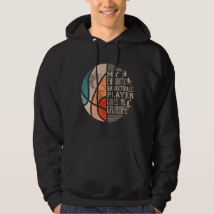 Mens My Favorite Basketball Player Calls Me Grandp Hoodie