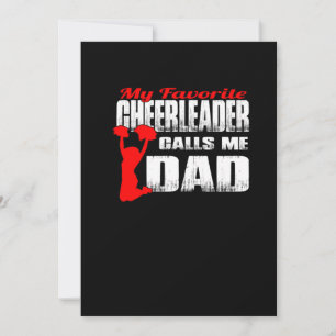 Mens My Favorite Cheerleader Calls Me Dad Cheer Save The Date