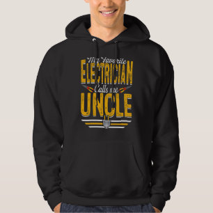 Mens My Favorite Electrician Calls Me Uncle Papa Hoodie