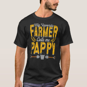 Mens My Favorite Farmer Calls Me Pappy Farming Pap T-Shirt