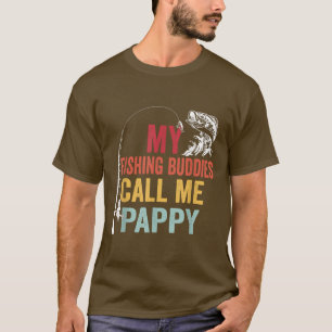 Mens My Favorite Fishing Buddies Call Me Pappy Fis T-Shirt