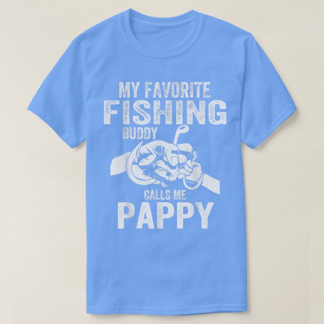 Mens My Favorite Fishing Buddies Call Me Pappy Fis T-Shirt (Design Front)