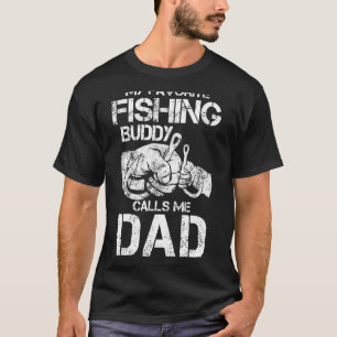 Mens My Favorite Fishing Buddy Calls Me Dad Father T-Shirt