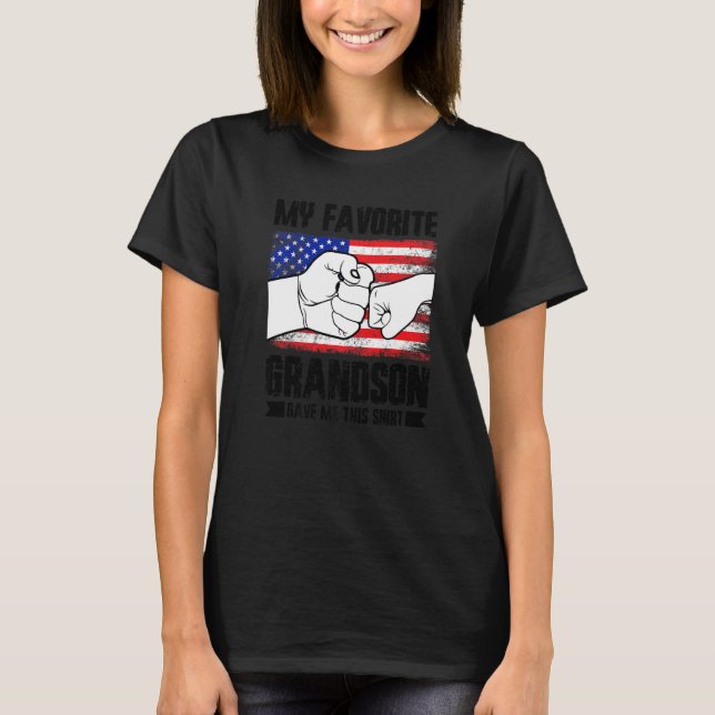 Mens my favorite grandson gave me this Veteran Pre T-Shirt (Front)
