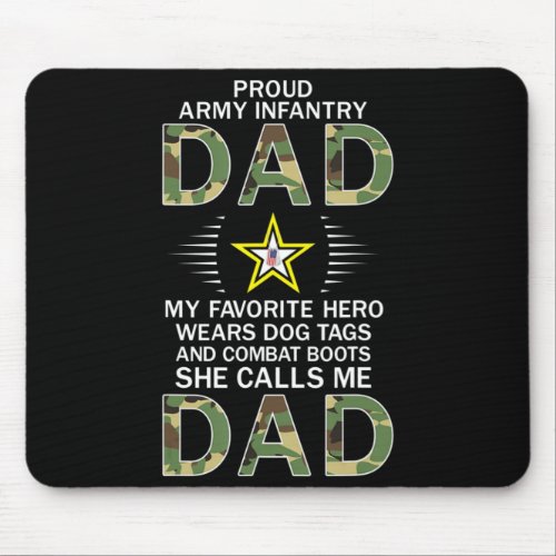 Mens My Favorite Hero Wears Combat Boots_Proud Arm Mouse Pad