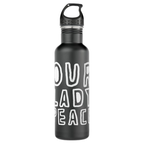 Mens My Favorite Our Lady Rock Band Peace Retro Vi Stainless Steel Water Bottle