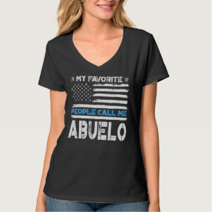 Mens My Favorite People Call Me Abuelo Usa Flag Fa T-Shirt