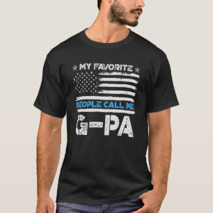 Mens My Favorite People Call Me G Pa Usa Flag Fath T-Shirt