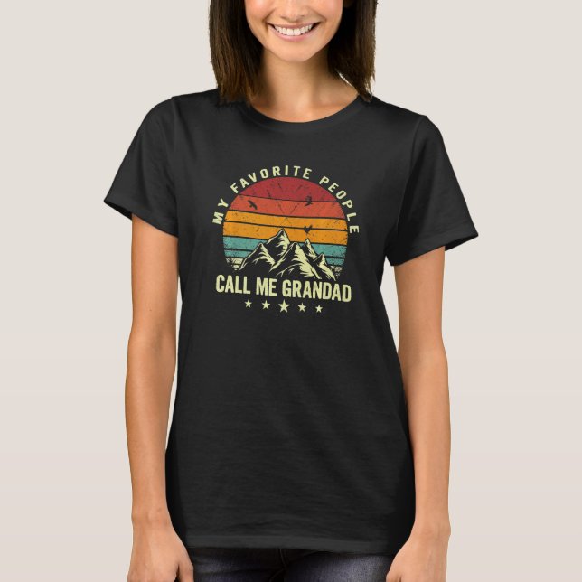 Mens My Favorite People Call Me Grandad Cool Fathe T-Shirt (Front)