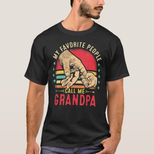 Mens My Favorite People Call Me Grandpa Vintage Re T_Shirt