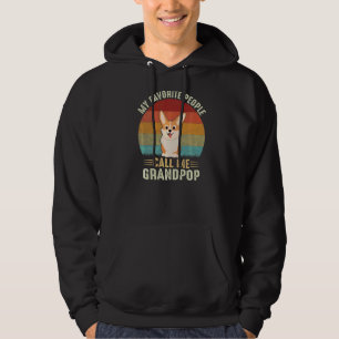 Mens My Favorite People Call Me Grandpop Corgi  Gr Hoodie