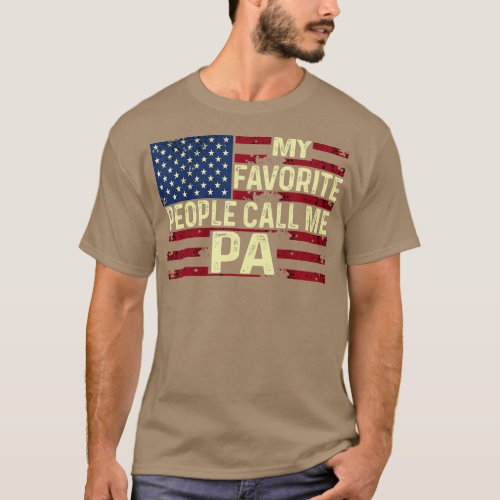 Mens My favorite people call me Pa Fathers Day  T_Shirt