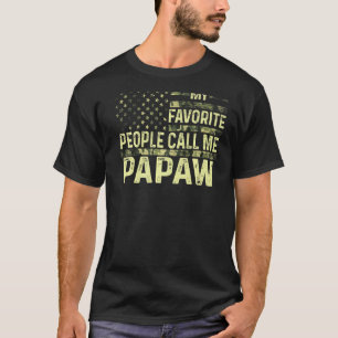 Mens My Favorite People Call Me Papaw Usa Patrioti T-Shirt