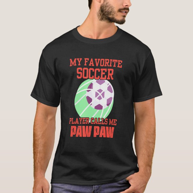 Mens My Favorite Soccer Player Calls Me Grandpa Pa T-Shirt (Front)