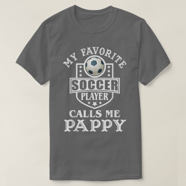 Mens My Favorite Soccer Player Calls me pappy Appa T-Shirt (Design Front)