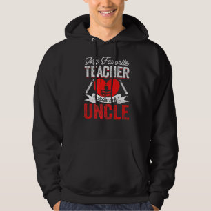 Mens My Favorite Teacher Calls Me Uncle Teaching P Hoodie