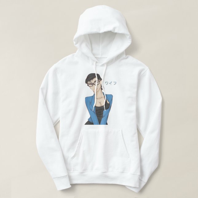 Mens My Favorite Waifu Mia Khalifa Funny Graphic G Hoodie (Design Front)