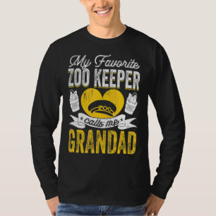 Mens My Favorite Zoo Keeper Calls Me Grandad Anima T-Shirt