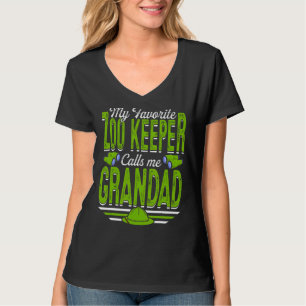 Mens My Favorite Zoo Keeper Calls Me Grandad Anima T-Shirt