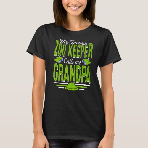 Mens My Favorite Zoo Keeper Calls Me Grandpa Anima T_Shirt