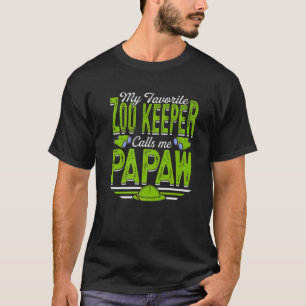 Mens My Favorite Zoo Keeper Calls Me Papaw Animals T-Shirt