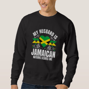 Mens My Husband Is Jamaican Pride Flag Heritage Ro Sweatshirt