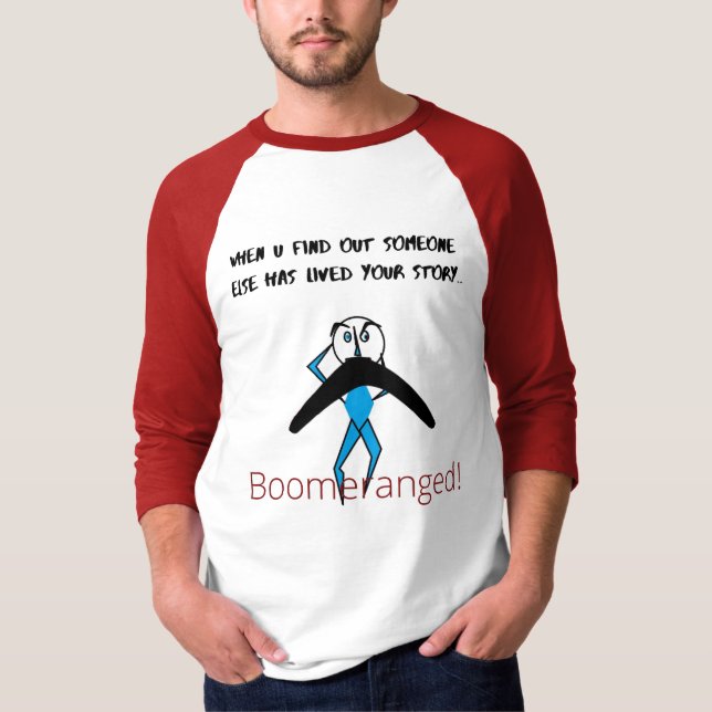 Men's  'My Story'  3/4 Sleeve Raglan Boomeranged T-Shirt (Front)