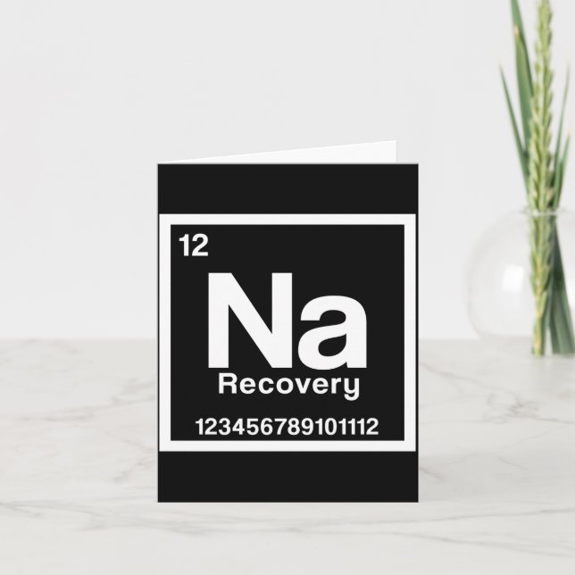 Mens na element narcotics anonymous recovery sober card (Front)