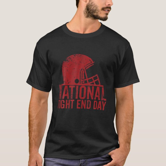 Men's National Tight End Day American Football T-Shirt (Front)