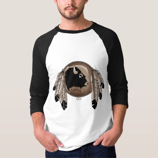 Men's Native Art Jersey Metis Wildlife Shirt Gifts (Front)