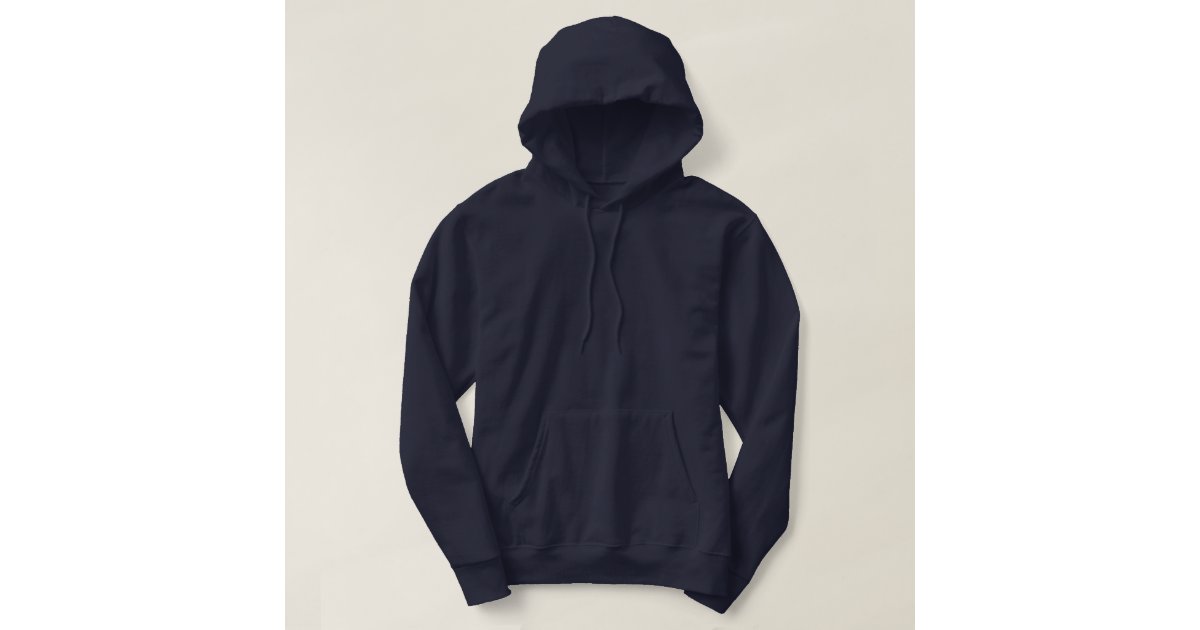 Men's Navy Blue Customizable Plain Blank Hoodie Zazzle