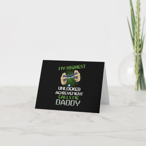 Mens Nerdy Funny Fathers Day Gamer Dad Video Gamin Card