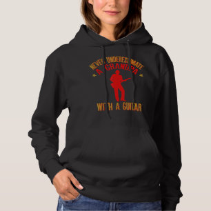 Mens Never Underestimate A Grandpa with a Guitar F Hoodie