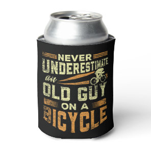 Mens Never Underestimate an Old Guy on a Motorcycl Can Cooler
