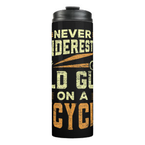 Mens Never Underestimate an Old Guy on a Motorcycl Thermal Tumbler
