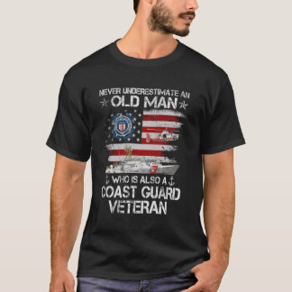 Mens Never Underestimate An Old Man Coast Guard G T-Shirt