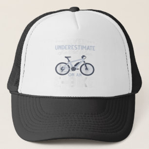 Mens Never Underestimate An Old Man On An Ebike Fu Trucker Hat