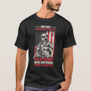 Mens Never Underestimate An Old Man Who Defended Y T-Shirt