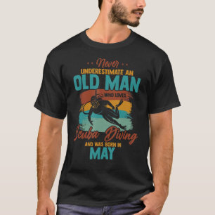 Mens Never Underestimate An Old Man Who Loves Scub T-Shirt