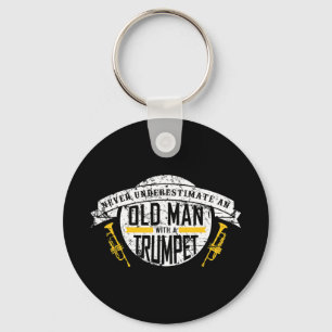 Mens Never Underestimate An Old Man With Water Ski Keychain