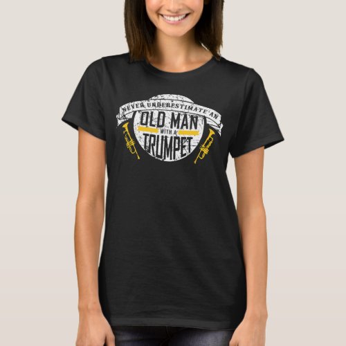 Mens Never Underestimate An Old Man With Water Ski T_Shirt