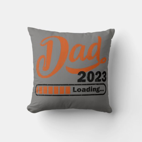 Mens New Dad 1st Time Dad Est 2023 Promoted To Throw Pillow