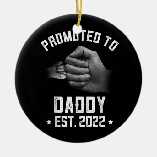 Mens New Dad Fun Pregnancy Announcement Promoted Ceramic Ornament