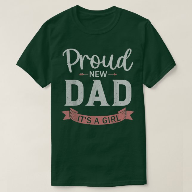 Mens New Dad Gender Reveal Party Proud New Dad It' T-Shirt (Design Front)