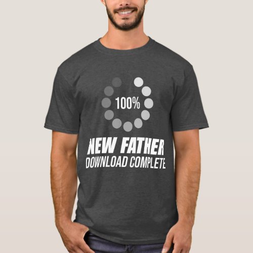 Mens New First Time Dad to Be Download Daddy T_Shirt