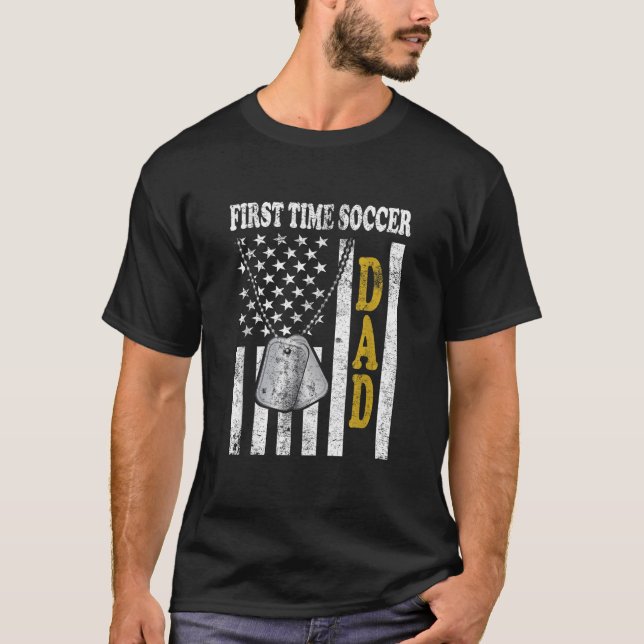 Mens New First Time Dad to Be Planning Soccer Dadd T-Shirt (Front)