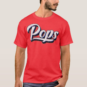 Mens New Grandpa Gift for Dad Called Pops  T-Shirt