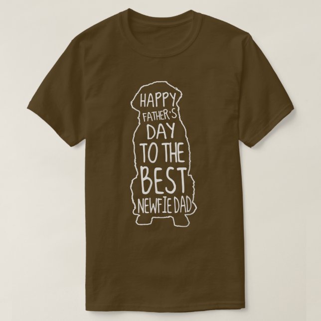 Mens Newfoundland Dog Owner Happy Father Day To Be T-Shirt (Design Front)