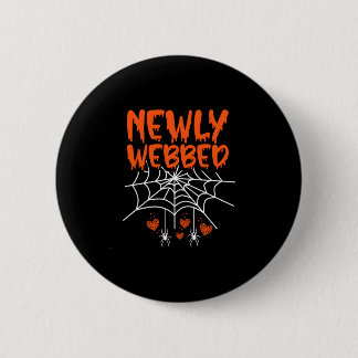Mens newly webbed halloween newlywed bride and button